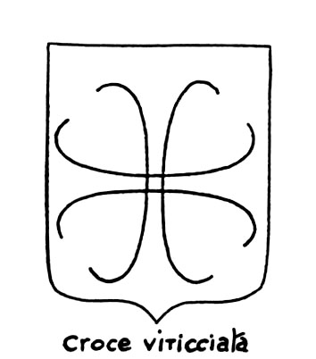 Immagine del termine araldico: Croce viticciata